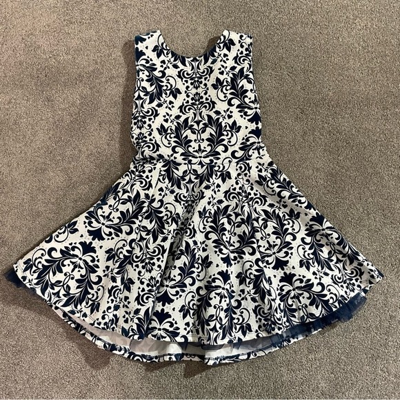 Knit Works Girls Flocked Skater Dress and Shrug Set - Picture 6 of 7